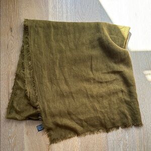 Zara Tan and Gold Wrap Lightweight Frayed Edge